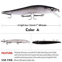 Masalo kibimas Minnow pramoninio spausdinimo modeliavimas, kietas masalas, ilga duobė 11,94 cm / 14,47 g