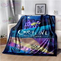 Gotikinio stiliaus animacijos Coraline spaudinio pledas Vaikams skirtas pledas Šeimos snaudulio sofos pledas Šildantis lovos pledas Minkštas lovatiesė 75x100cm 30x40inch