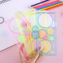Adjustable Kaleidoscope Ruler Set: Multi-function Straight Ruler for Elementary Art and Drafting.