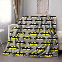 1pc Batman Flannel Throw Blanket Lightweight Soft Warm All Season Blanket for Sofa, Bed, Travel, Camping L1024148 80x120cm