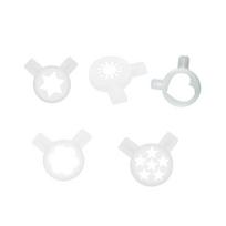 Pack of 5 Flexible Ice Cream Maker Replacement Nozzles Heat Resistant Materials Easy Cleaning for Kitchen Accessories 1