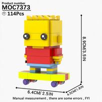 MOOXI Simpson Brickheadzed DIY Diorama Assembly Model Kit For Adults Building Blocks Set Children Toy MOC Bricks Montessori Gift