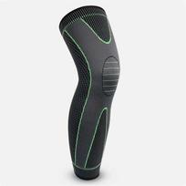 1Pc Knee Support Brace Compression Sleeve Long Full Legs for Arthritis Running Gym Sport Knee Pads Pain Relief M žalia