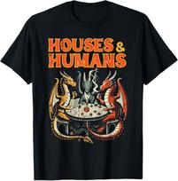 Gaming Houses Humans Funny RPG Parody Gamer Men T-Shirt L