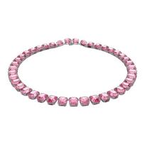 Swarovski Milleni aštuonkampio pjūvio krištolo karoliai moterims, rožiniai 5608807 raudona