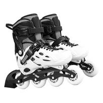 Adjustable Flash Inline Skates Light Up Roller Skates for Kids Boys Girls Women Men with 8 Glowing Wheels Smooth Ride Aurora White (Size M)
