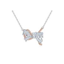 Barbie necklace Bow tie, high-end temperament, niche princess, exquisite ins style atmosphere, versatile, good looks and good luck, 925 ZJYXL-YS-025 sidabras