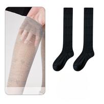 Women Slim Calf Socks Summer Thin Love Heart-shaped Mesh Women Stockings Solid Color Hollow Out Lolita Girls Long Socks Hosiery One Size juoda