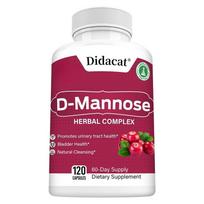 D-Mannose Herbal Complex - Cranberry Supplement for Urinary Tract, Bladder Health & Natural Cleansing - 120 Capsules 120PCS