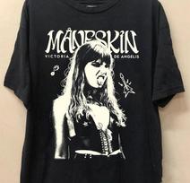 Vtg Maneskin Band World Tour 2023 Cotton Black S-5XL Unisex Shirt BT044 XL