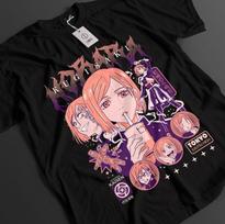 Jujutsu Kaisen Marškinėliai Nobara Kugisaki Marškinėliai Sukuna Mahito JJK Anime Unisex Marškinėliai XS