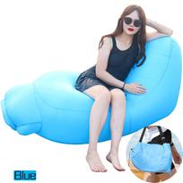 Portable Air Lounger Wind Inflatable Sofa No Pump Needed Waterproof Air Couch Anti-Air-Leak Lazy Bed for Beach Camping Outdoor
