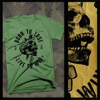 Combat Veteran Military Assault Quote T-shirt Tops Tees Unisex Infantry Skull Knife Bullet holes L