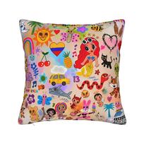 Manana Sera Bonito Flower Karol G Pillowcase Printing Polyester Cushion Cover Decor Music Throw Pillow Case Cover Home Zipper Peach skin 18*18(CM)-1Pcs