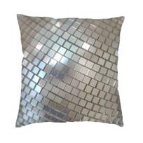 Shiny Silver Disco Ball Pattern Pillowcase Printing Polyester Cushion Cover Decor Retro 70S Throw Pillow Case Cover Seater 40X40 Peach skin 18*18(CM)-1Pcs gray