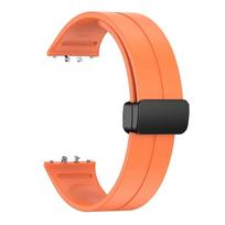 Naujas silikoninis dirželis, skirtas Samsung Galaxy Fit3 magnetinei laikrodžio apyrankei, sportinei apyrankei for Samsung Fit3 oranžinė
