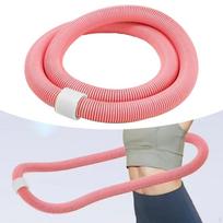 Weighted Soft Spring Hula Hoop for Adults– Foldable Fitness Hoop, rožinė