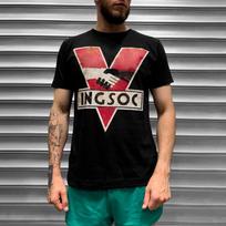 Mens 1984 INGSOC George Orwell T Shirt Big Brother Distressed Design Bladerunner 3XL