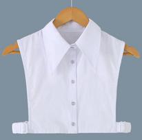 Elegantiškos moteriškos netikros apykaklės su perlais, balto medvilninio audinio, su siuvinėjimu, nėriniais, nuimama apykaklė marškiniams, dirbtinė apykaklė kasdieniam naudojimui