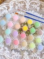 12-Color Acrylic Paint Set for Kids: DIY Art & Graffiti Plaster Dolls, Kindergarten Macaron Highlighters 1 set classic - 12 colors + 2 brushes