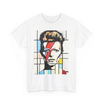 DAVID BOWIE POP ART MARŠKINĖLIAI T-shirt DOVANA VYRAMS MOTERIMS GRUNGE MARŠKINIAI 80-ųjų KLASIKINIS ROKAS PANKAS S white