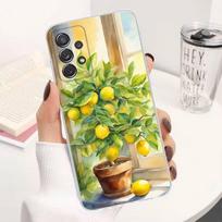 Fruit lemon Painting Phone Case For Samsung Ultra,FE,A30,71,51,S9,10,20,Lite, S22,23,21,PIus,Transparent, Silicone SamsungS24Ultra 5G