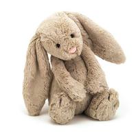 Jellycat Bashful Bunny M Plush Sitting Height Beige Toy, Rabbit, 20cm,