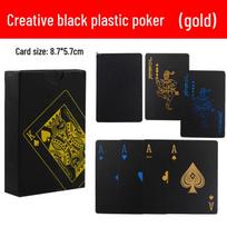 Texas PVC Black Waterproof Playing Cards - Durable & Creative Design for Flourishes and Magic