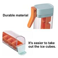 Yousheng One-Hand Press Ice Cube Tray with Lid Food-Grade Mold for Freezer Easy-Release Leak-Proof Space-Saving Ice Maker for Home