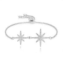 APM Monaco Bracelet [Romantic Confession] METEORITES Series Set with Sparkling Hexagram Meteor Girlfriend Six-pointed star bracelet F Endless love sidabras
