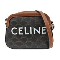 [Pre-Owned] Triomphe Canvas Logo Print Vintage Leather Camera Bag - Very Good #RSW4XT ONE SIZE
