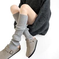 Lolita Leg Warmers Slim Long Socks Female Knitted Warm Foot Covers Women Warmer Lady Autumn Crochet Heap Heap Socks Boot Cuffs One Size šviesiai pilka spalva
