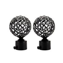Decorative 22/28mm Iron Hollow Out Round Curtain Rods Head Curtain Rods Ends Caps Roman Rod Head Curtain Accessories