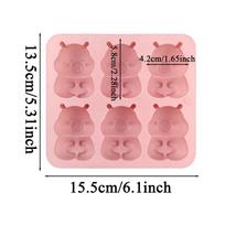 3D Cute Capybara Ice Mold Funny Animal Shape Ice Maker for Beverage Juice Cocktail Snacks Home Bar Party Kitchen Gadgets rožinė