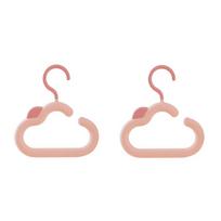 2PCS Space Saving Dopamine Aroma Cloud Hook Colorful Plastic Hat Storage Hanger Anti Slip Hanging Clothes Hanger Home Use šviesiai rausvos spalvos