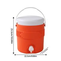 NEW Gallon Water Bottle 3.8L Camping Coolers Long-Lasting Insulation Beverage Serveware Portable Drink Dispensers For Outdoor oranžinė