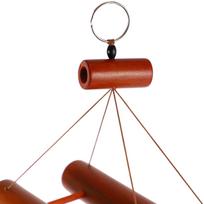 T02C!Hand-Crafted Bamboo Tubes Wind Chimes Hollow Tuned Music Natural Bamboo Wind Chime With A Ladder On Top For Indoor And Outd