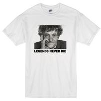 KURT VONNEGUT  LEGENDS NEVER DIE  SLAUGHTERHOUSE-FIVE NOVEL AUTHOR WHITE T-shirt Tops Tees Unisex 2XL