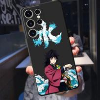 Kimetsu No Yaiba Demon Slayer Anime dėklas, skirtas Samsung Galaxy S22 Plus S21 S8 S7 S20 Fe S23 Ultra 5g S10 S9 S10e silikoninis dangtelis Samsung S23 5G black