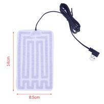 1vnt Šildymo padėklas Rankų šildytuvas Šildomas vidpadis USB kaitinimo plėvelė Elektrinis šilumos kilimėlis 8*18cm