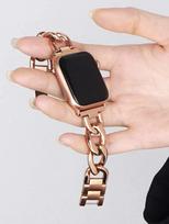 Luxury Bracelet loop For Apple Watch band women Series Ultra 11/10/9/8/7/6/5/4/3/2/1 38mm 40mm 41mm 42mm 44mm 45mm 46mm Strap 38mm40mm41mm rožinio aukso spalvos