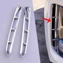 Chromuoto stiliaus automobilio priekinio žibinto lempos oro įleidimo angos dangtelio apdailos dekoracija, tinkama Hyundai Santa Fe gray
