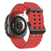 Sport Silicone Strap For Samsung Galaxy Watch Ultra Wrist Band Watchband Bracelet For GalaxyWatch Ultra 47mm Accessories Galaxy Watch Ultra raudona