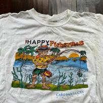 Laimingas žvejas Juokingas pokštas Humoras Suaugusiems Derliaus marškinėliai Y2K Cabo San Lucas sucks XL