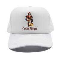 Captain Morgan Logo Trucker Cap Unisex Funny Hat Baseball Cap Cool Summer Unisex Mesh Net Caps white