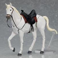 Figma 490 Ruda Balta Juoda Geltona Arklys Articulated Poseable Arklys Modelis Figūrėlė Diorama Vitrina Kolekcija Scena Dovana Kolekcionierius