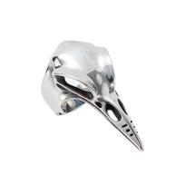 Aukšto blizgumo Vikingų Juodo Varno Kaukolės Žiedas Gotikinis Vintage Nerūdijančio Plieno Gyvūno Žiedas Vyrams Moterims Biker Amuletas Papuošalai Didmeninė Prekyba 7 white