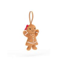 JELLYCAT Christmas Gingerbread Ruby Cute Doll Plush Pendant 10cm High Box Not Included