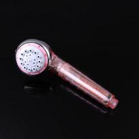 Multi Functions Ionic Filter Chrome Shower Head with Massage Easy Installation 3-Year Warranty Handheld Rainfall Design (Pink,ABS Plastic) rožinė