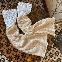 Spring/Summer Thin Leg Warmers Personalized Rainbow Splicing Lace Wide Foot Covers Women Girls Middle Tube Breathable Leg Socks 35-39 balta